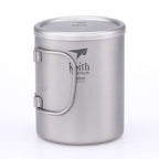 KEITH TITANIUM Double-Wall Mug with Folding Handle & Lid 450ml Ti3353