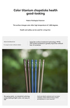 KEITH TITANIUM Round Handle Chopsticks Ti5661 Ti5662 Ti5663