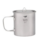 KEITH TITANIUM Single-Wall Mug with Folding Handle & Lid 550ml Ti3206