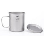 KEITH TITANIUM Single-Wall Mug with Folding Handle & Lid 550ml Ti3206