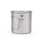 KEITH TITANIUM Single-Wall Mug with Folding Handle & Lid 650ml Ti3208