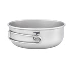 KEITH TITANIUM Single-Wall Bowl with Folding Handle 400ml Ti5324