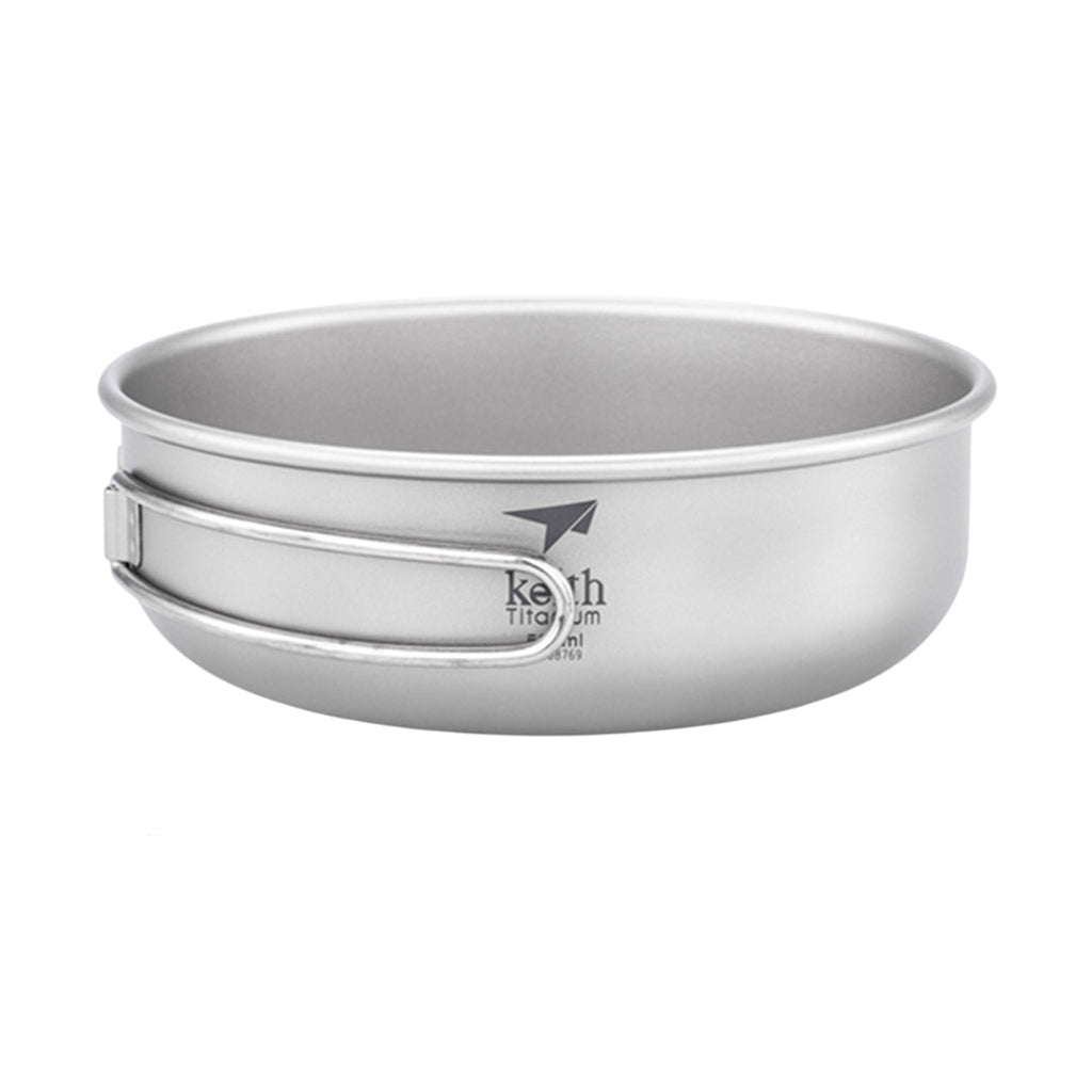 KEITH TITANIUM Single-Wall Bowl with Folding Handle 500ml Ti5325