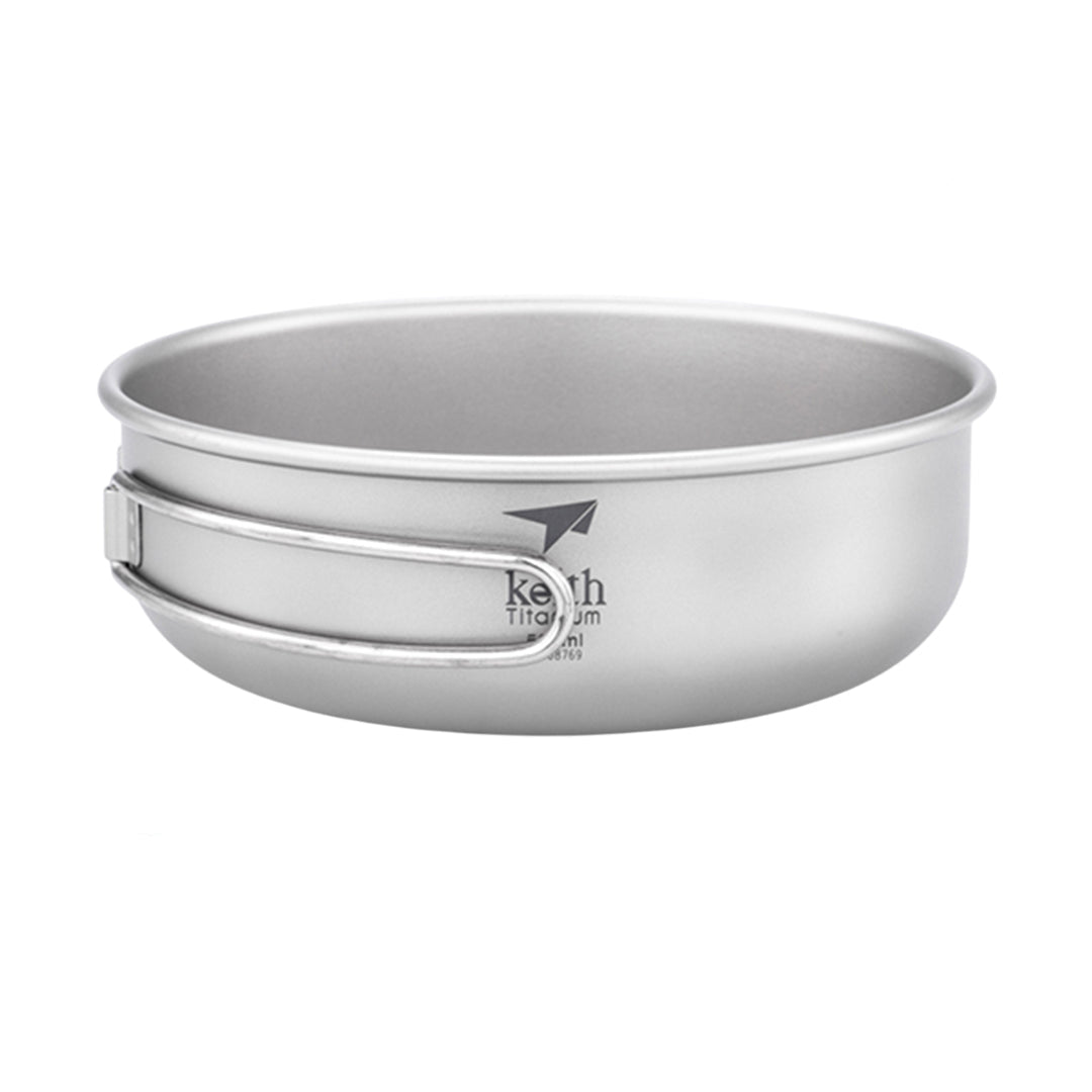 KEITH TITANIUM Single-Wall Bowl with Folding Handle 500ml Ti5325
