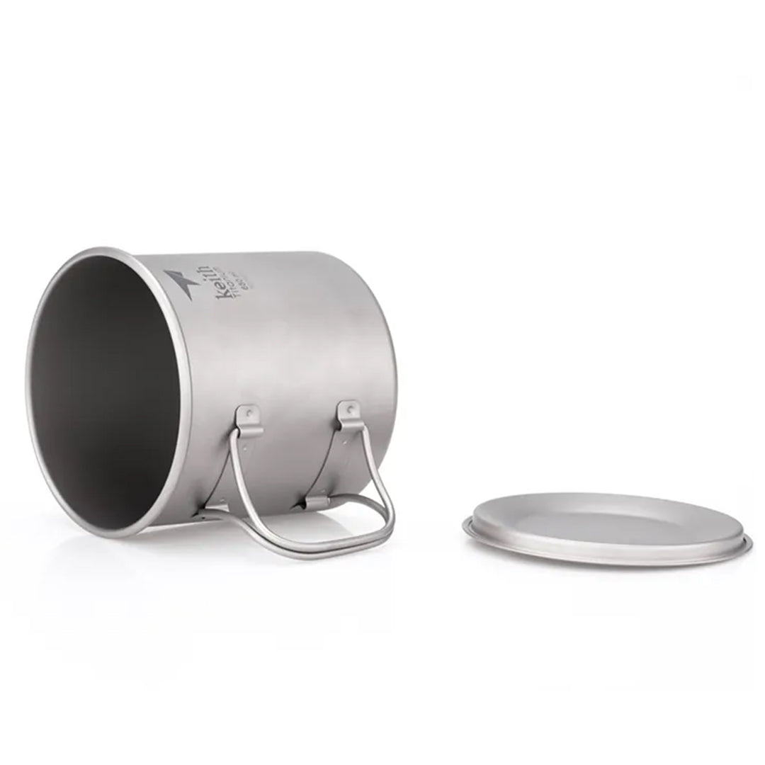 KEITH TITANIUM Single-Wall Mug with Folding Handle & Lid 650ml Ti3208