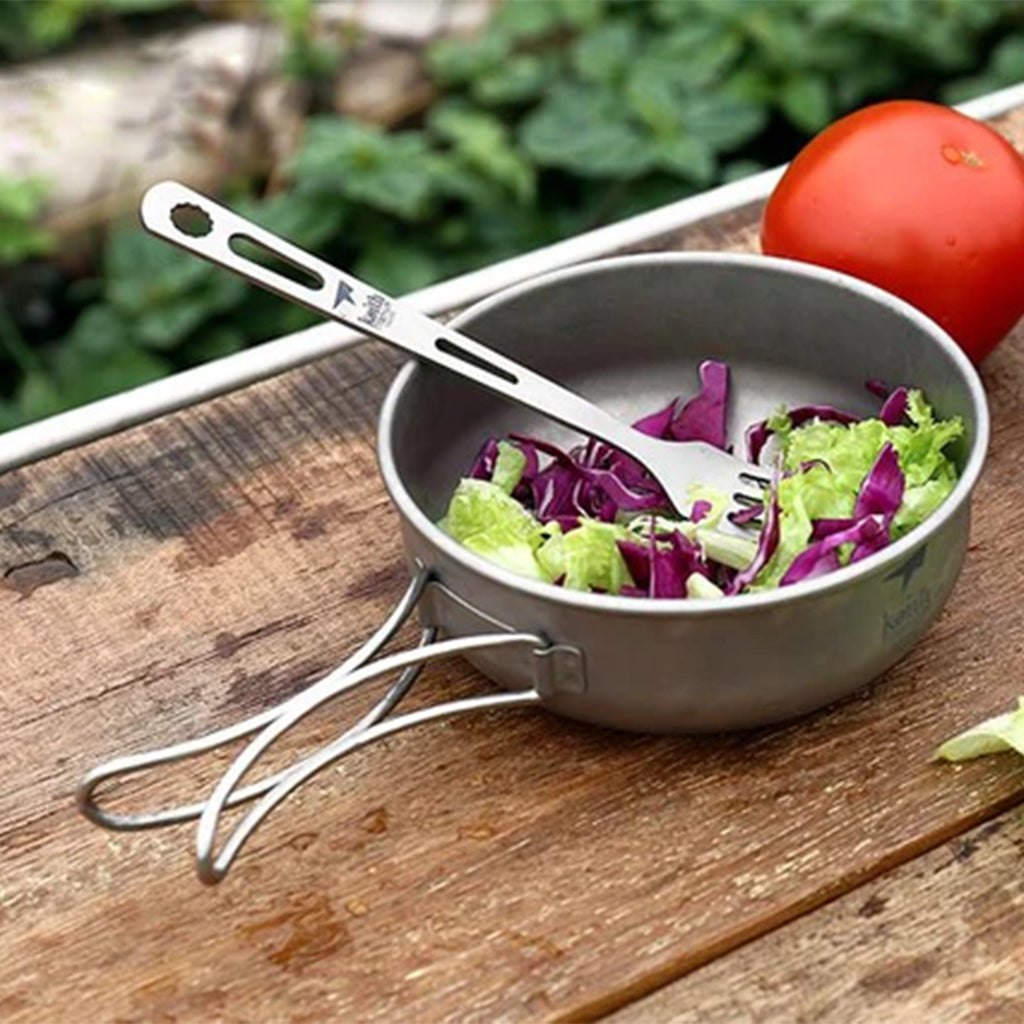 KEITH TITANIUM Single-Wall Bowl with Folding Handle 600ml Ti5326