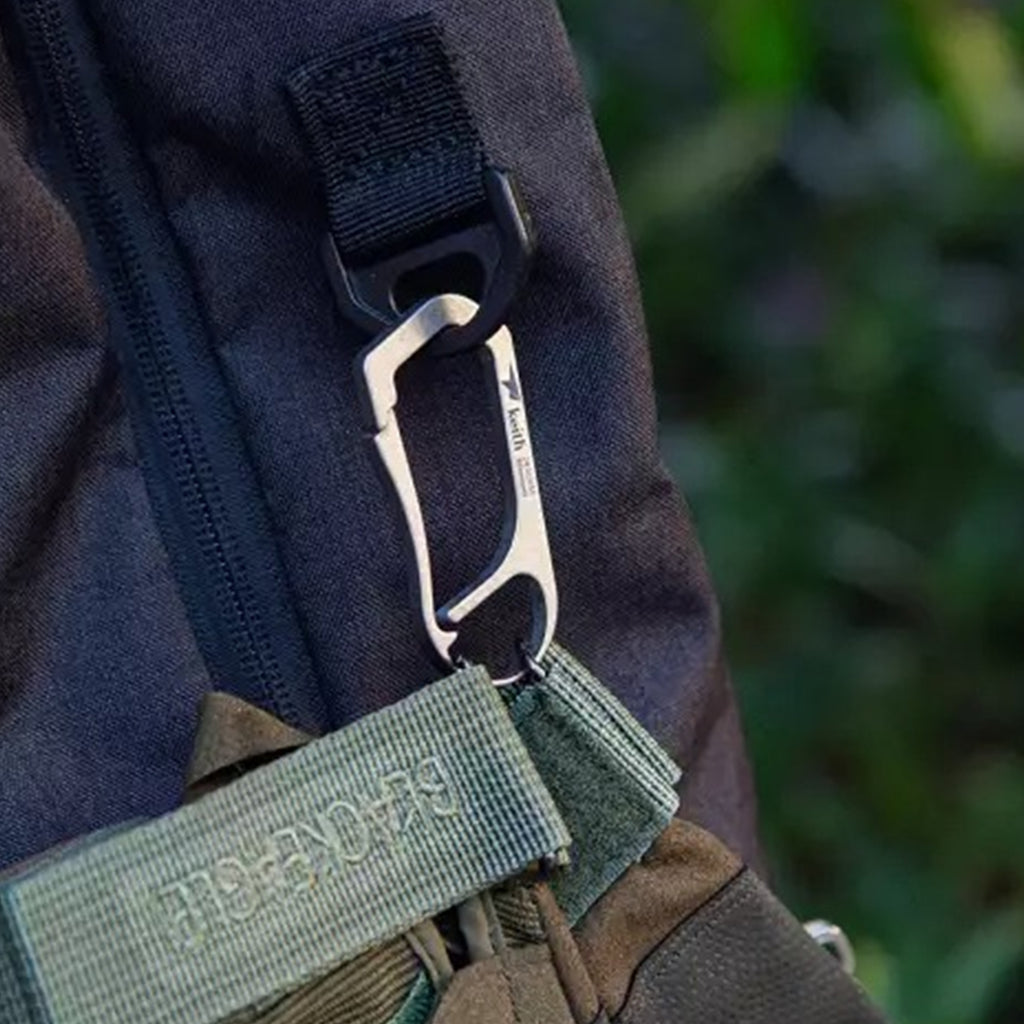 KEITH TITANIUM Carabiner with Hanging Buckle Ti1155