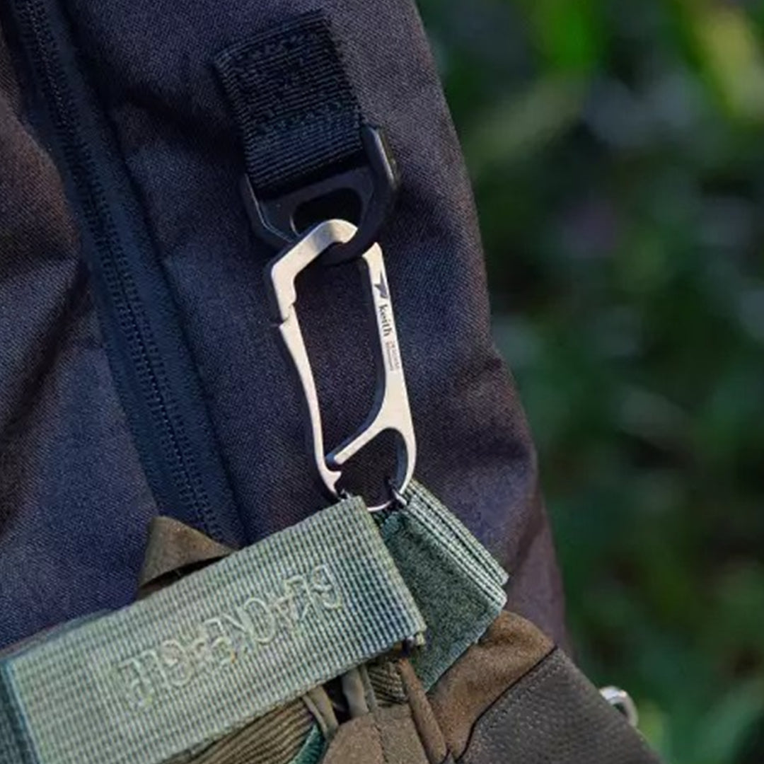 KEITH TITANIUM Carabiner with Hanging Buckle Ti1155