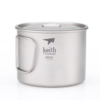 KEITH TITANIUM Single-Wall Mug with Folding Handle & Lid 900ml Ti3209