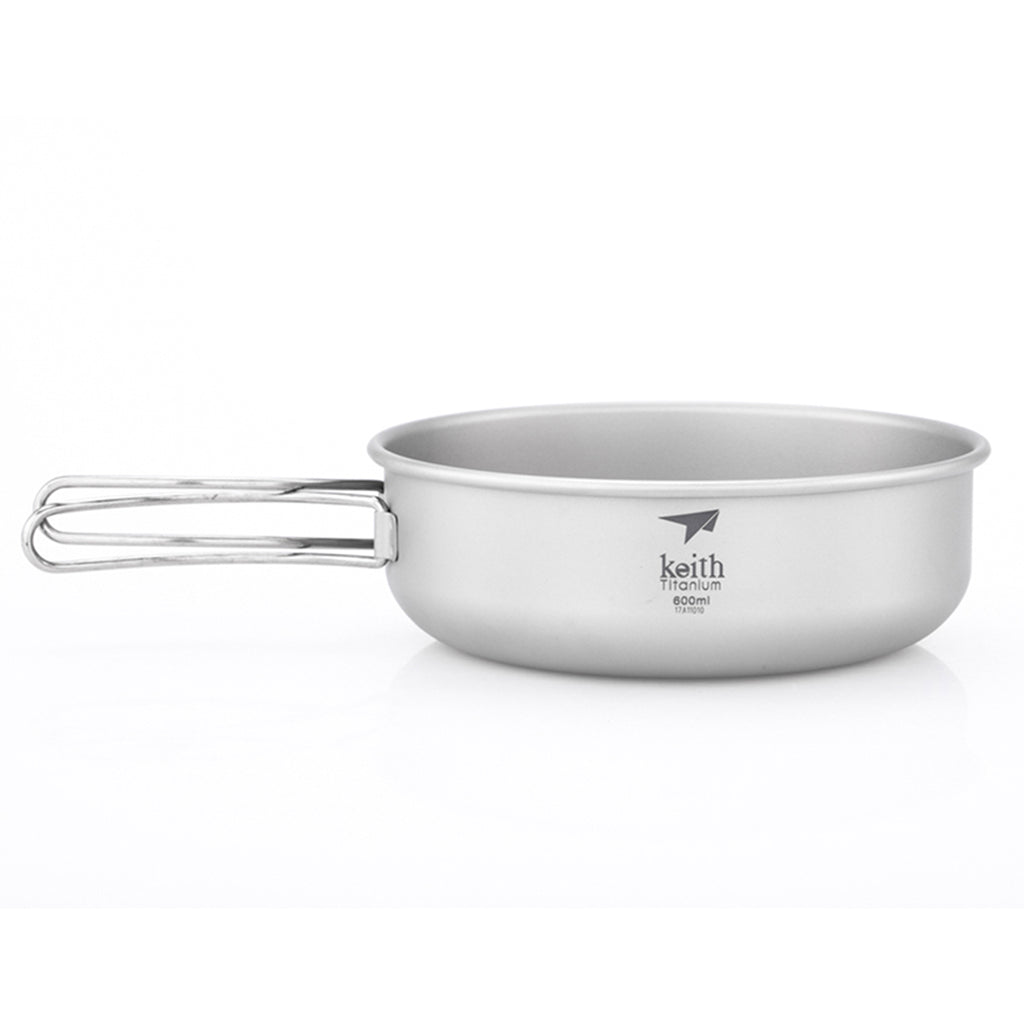 KEITH TITANIUM Single-Wall Bowl with Folding Handle 600ml Ti5326