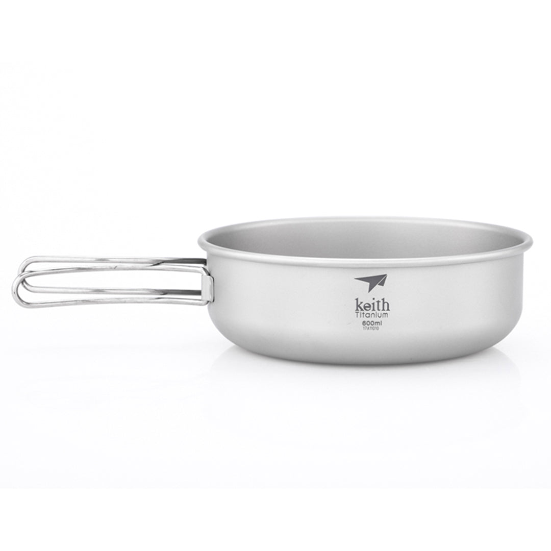 KEITH TITANIUM Single-Wall Bowl with Folding Handle 600ml Ti5326
