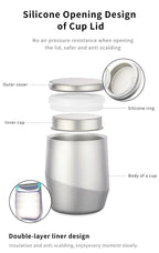 KEITH TITANIUM Double Wall Coffee Mug with Lid 220ml Ti3312
