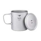 KEITH TITANIUM Double Wall Mug with Folding Handle & Lid 600ml Ti3357