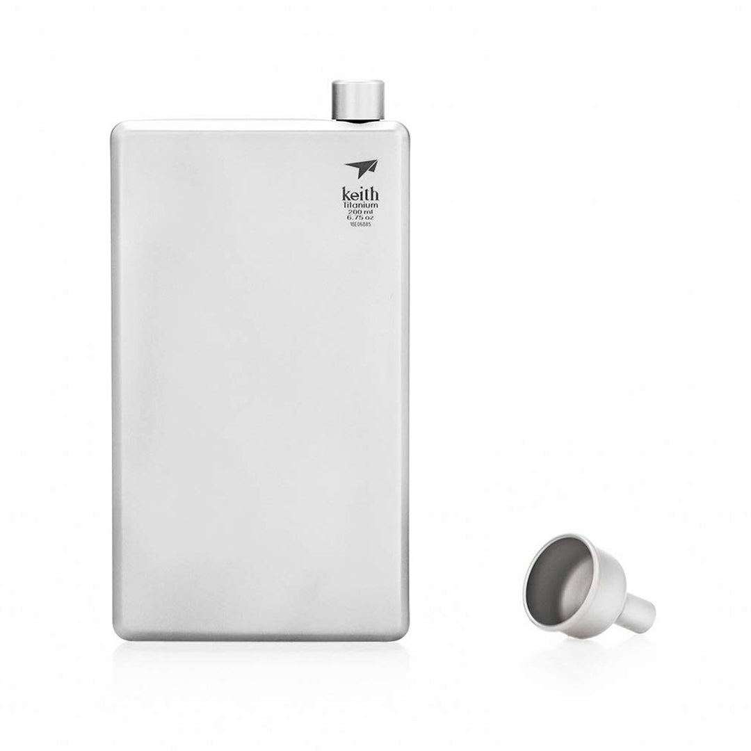 KEITH TITANIUM Pocket Flask with Funnel 120ml Ti9306