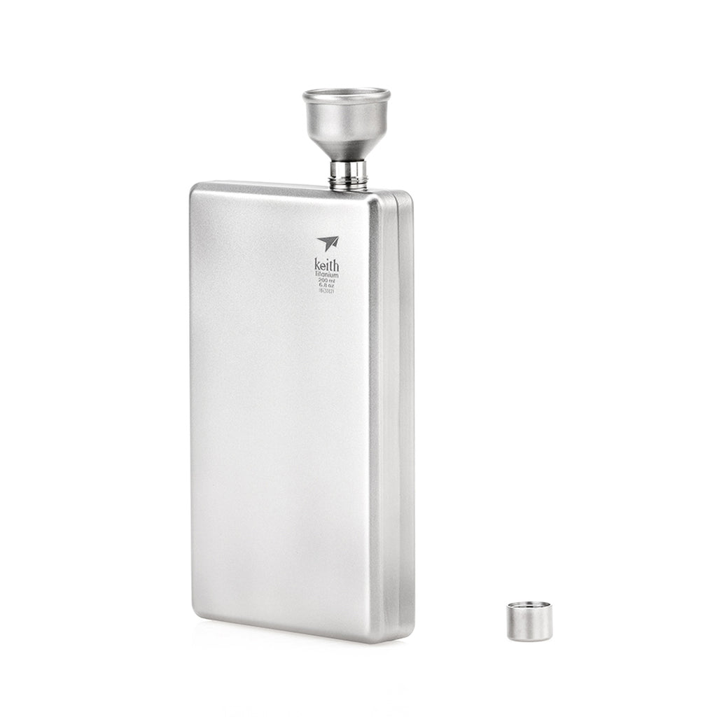 KEITH TITANIUM Pocket Flask with Funnel 120ml Ti9306