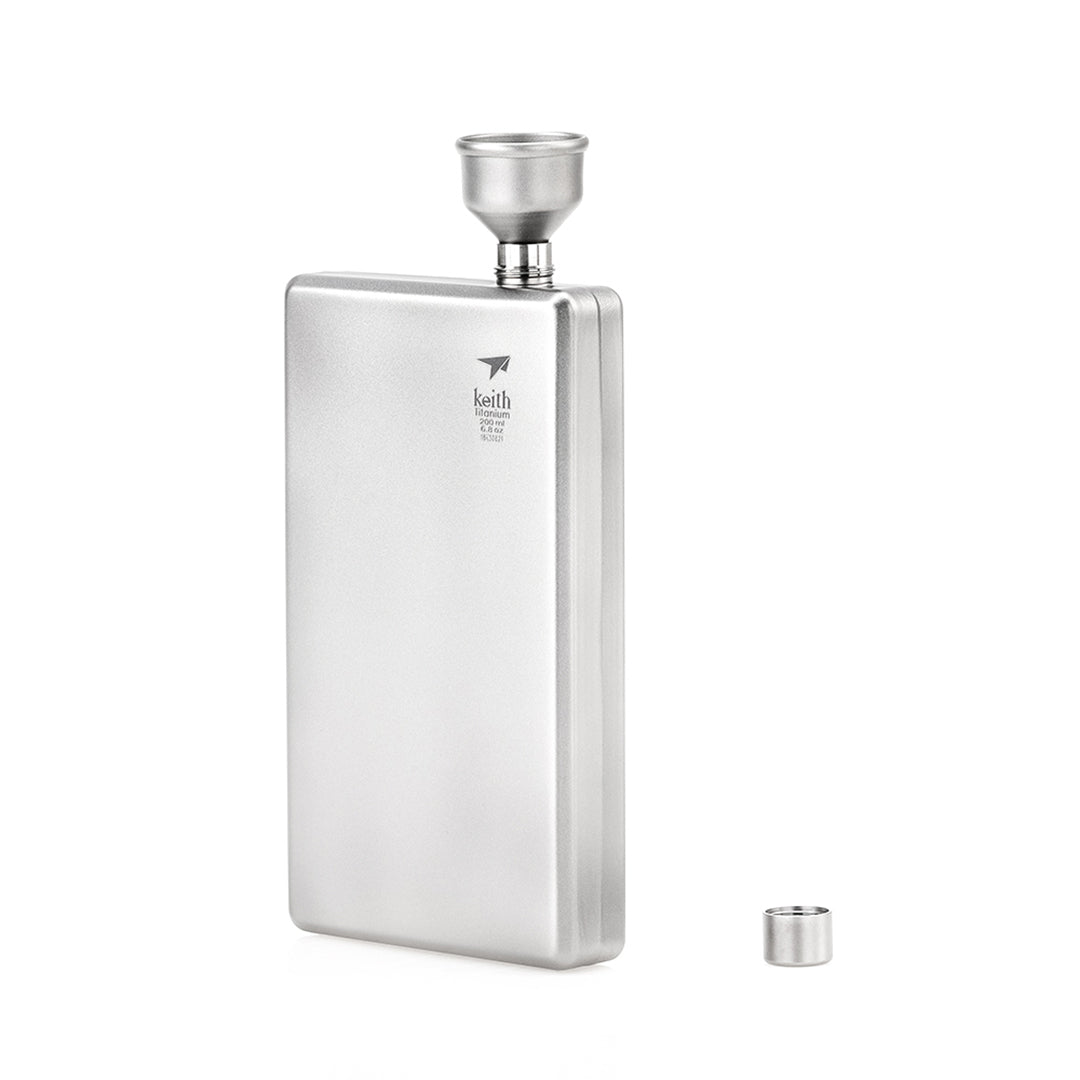 KEITH TITANIUM Pocket Flask with Funnel 120ml Ti9306