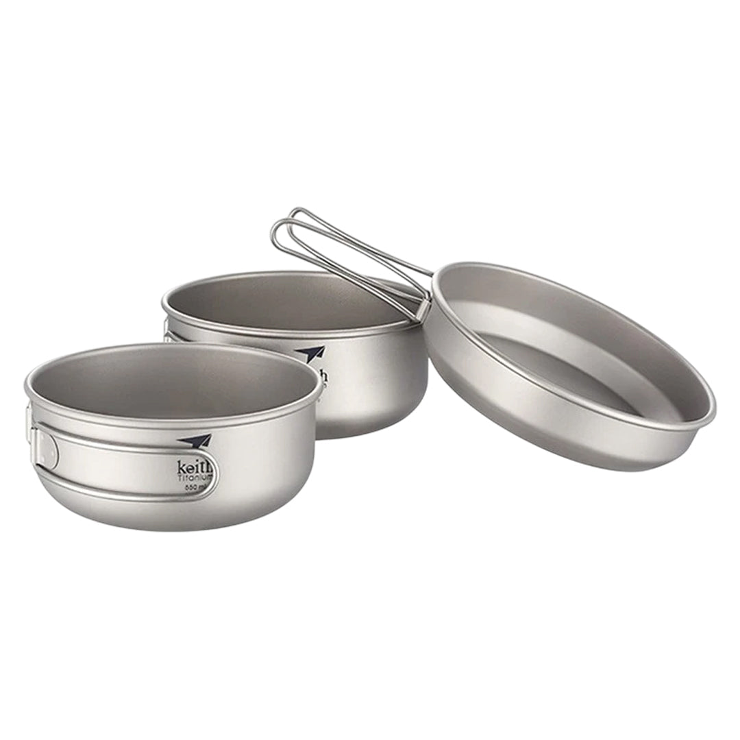 KEITH TITANIUM 3-Piece Pan Cook Set Ti6053