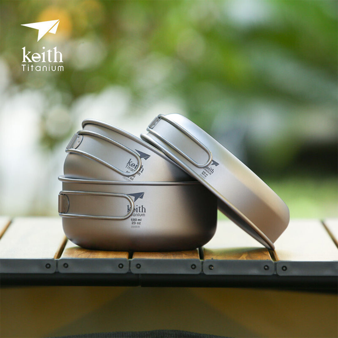 KEITH TITANIUM 3-Piece Pan Cook Set Ti6053