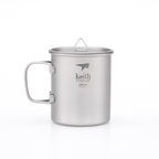 KEITH TITANIUM Single-Wall Mug with Folding Handle & Lid 450ml Ti3204