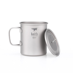 KEITH TITANIUM Single-Wall Mug with Folding Handle & Lid 450ml Ti3204