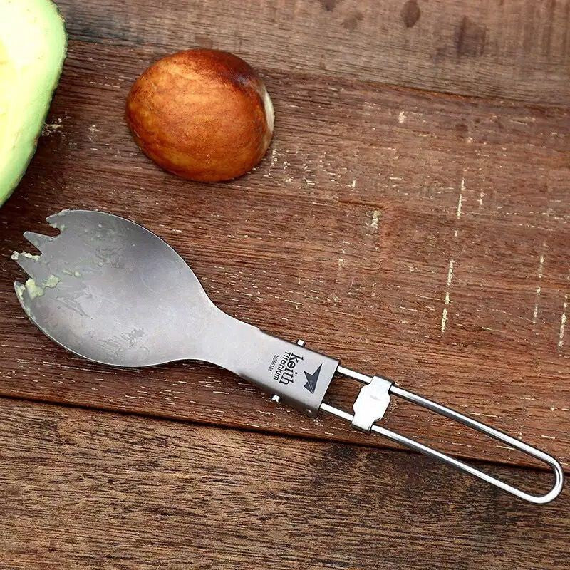 KEITH TITANIUM Folding Spork Ti5301