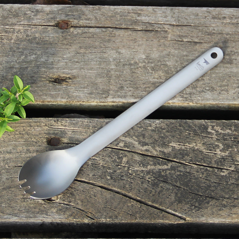 KEITH TITANIUM Long Handle Spork Ti5319