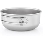 KEITH TITANIUM Single-Wall Bowl with Folding Handle 300ml Ti5323