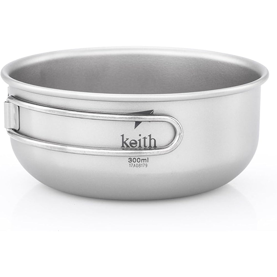 KEITH TITANIUM Single-Wall Bowl with Folding Handle 300ml Ti5323