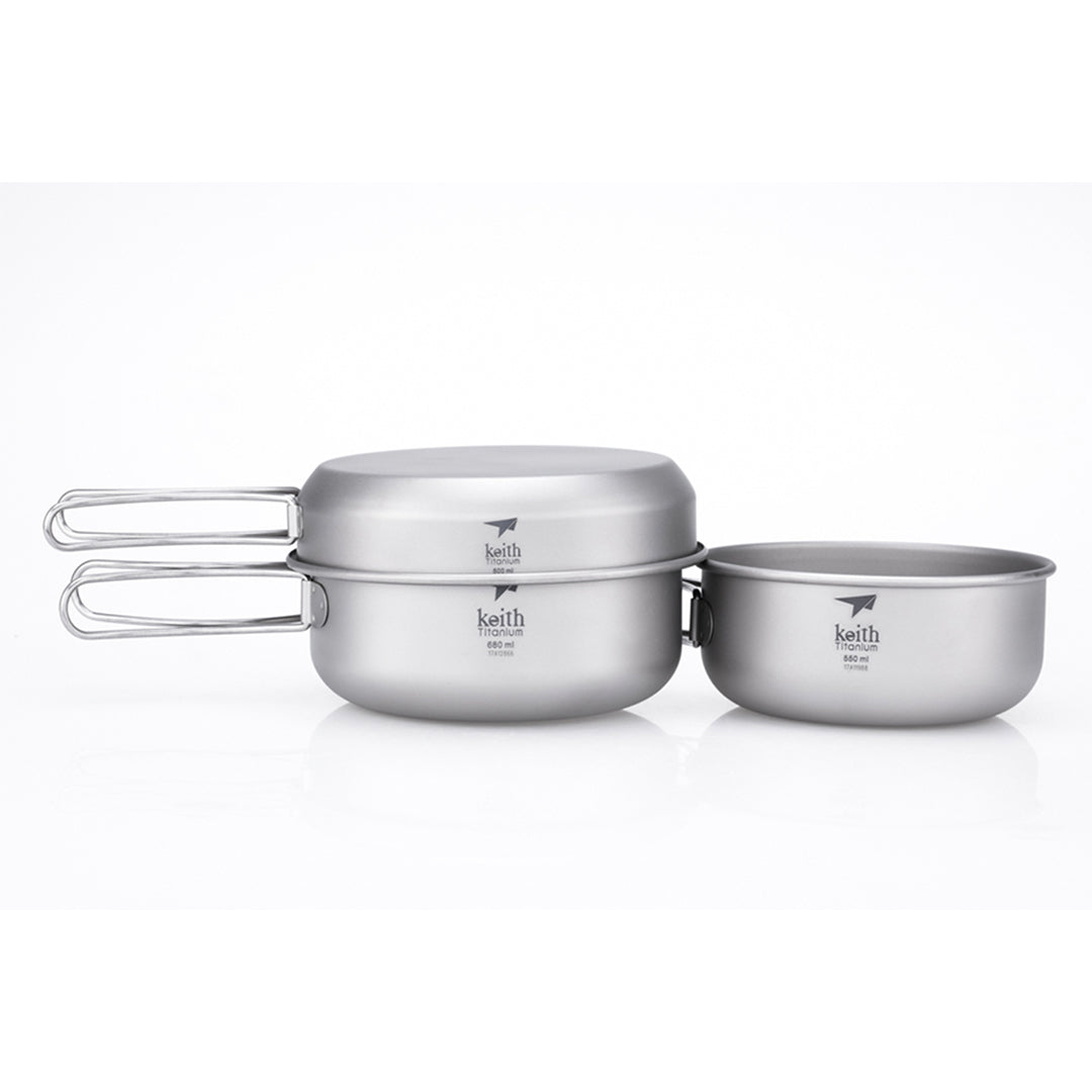 KEITH TITANIUM 3-Piece Pan Cook Set Ti6053