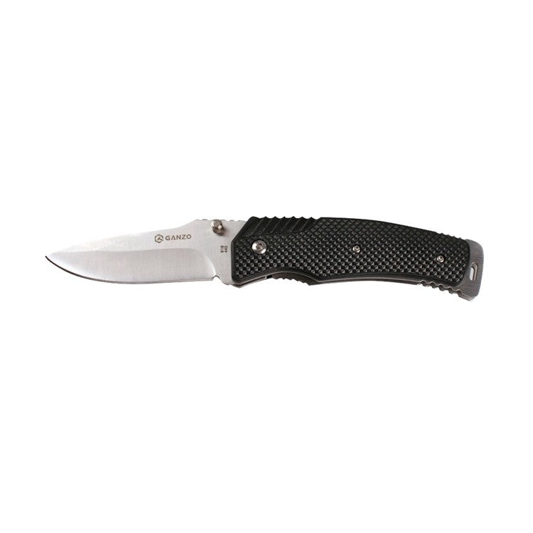 GANZO Black Folding Knife Stainless Steel Blade