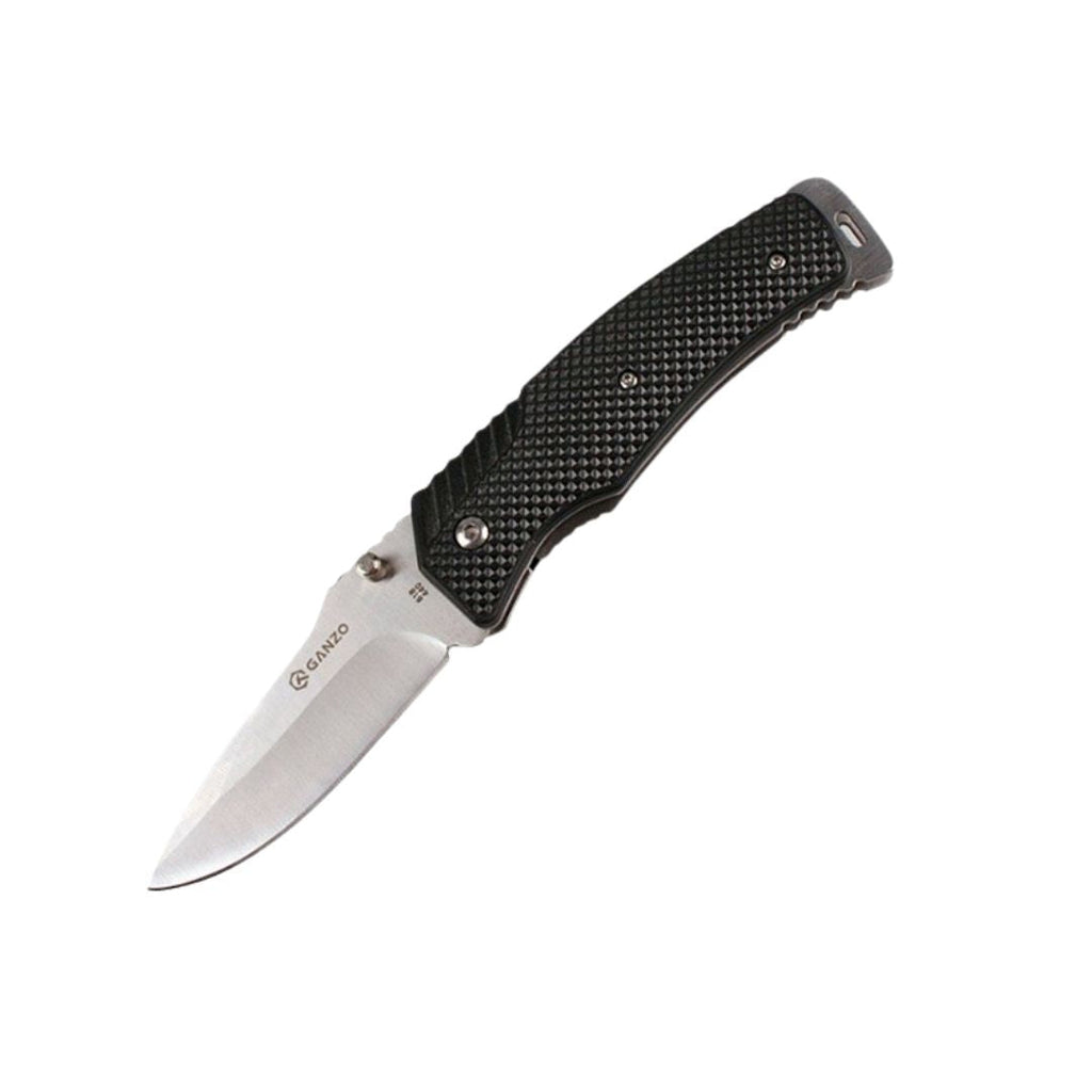 GANZO Black Folding Knife Stainless Steel Blade