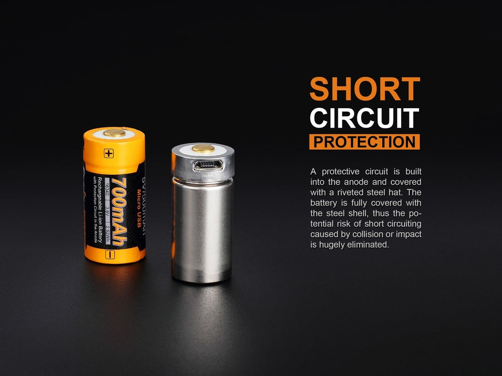 FENIX ARB-L16-700UP USB 16340 Rechargeable Battery