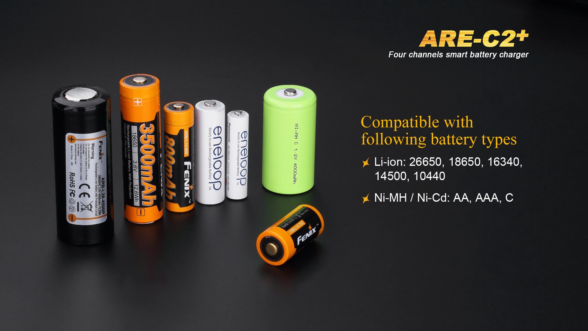 FENIX ARE-C2+ Four Channels Smart Battery Charger