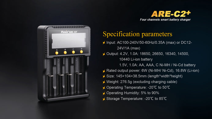 FENIX ARE-C2+ Four Channels Smart Battery Charger