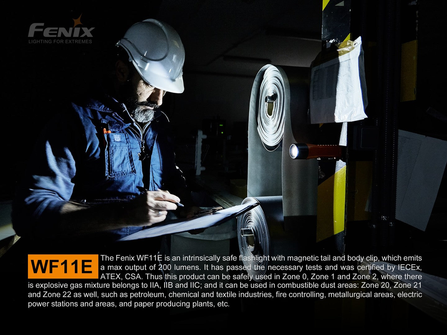 FENIX WF11E Magnetic Intrinsically Safe Flashlight