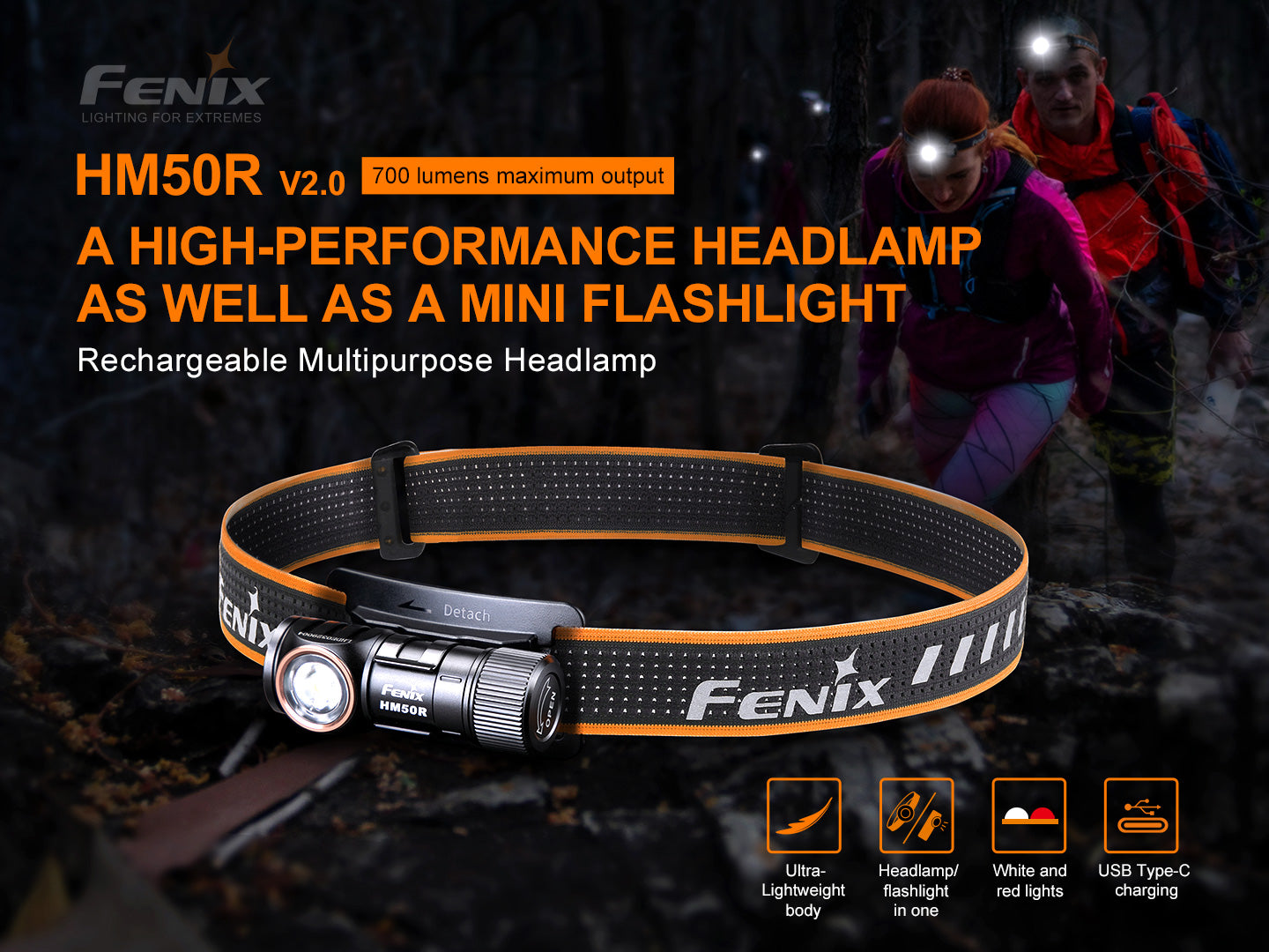 FENIX HM50R V2.0 Rechargeable Multipurpose Headlamp