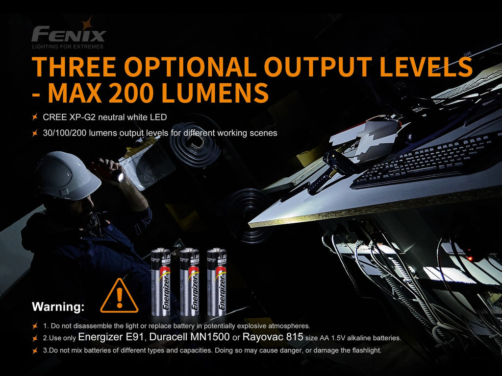 FENIX WF11E Magnetic Intrinsically Safe Flashlight