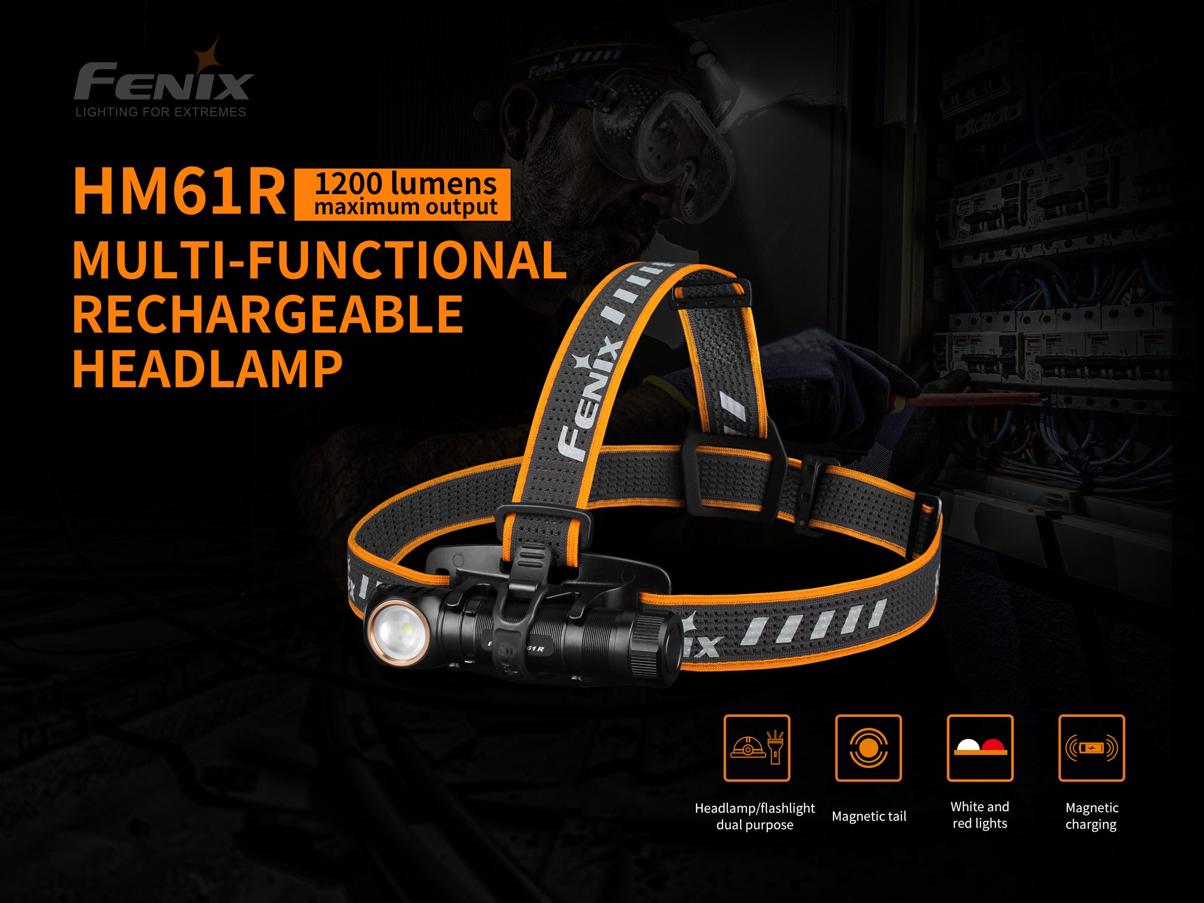 FENIX HM61R Multi-functional Rechargeable Headlamp