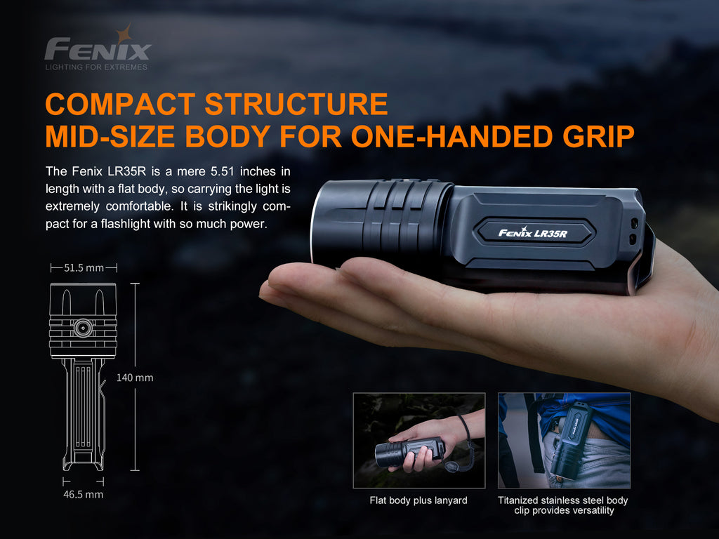 FENIX LR35R Powerful Mid-Size Searching Flashlight