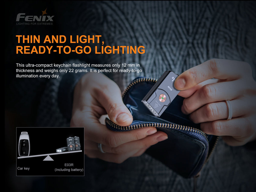 FENIX E03R All Metal Keychain Flashlight