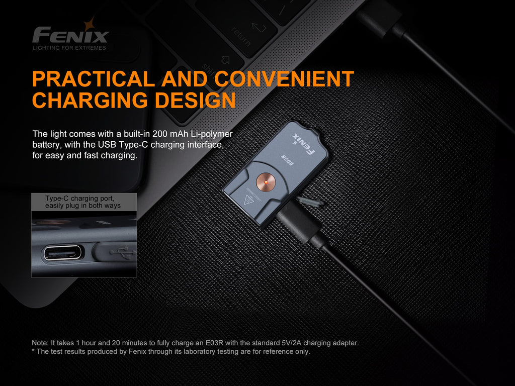 FENIX E03R All Metal Keychain Flashlight