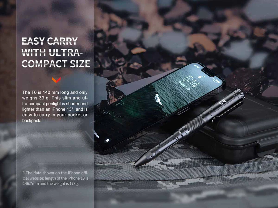 FENIX T6 80L LED Rechargeable Automatic Tactical Pen