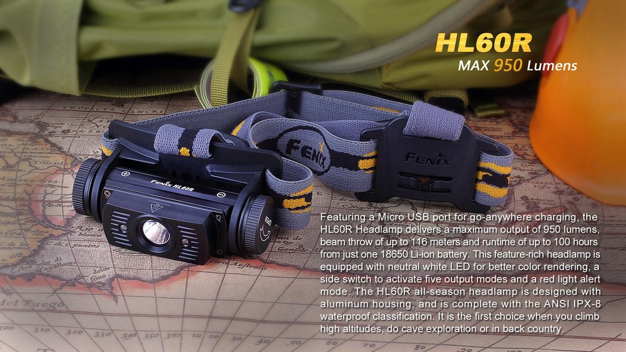 FENIX HL60R Rugged Recgargeable Headlamp
