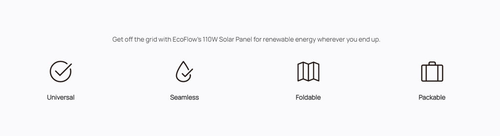ECOFLOW 110W Solar Panel (Monofacial)