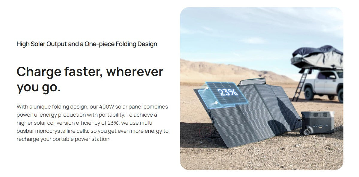 ECOFLOW 400W Solar Panel Energy Generator