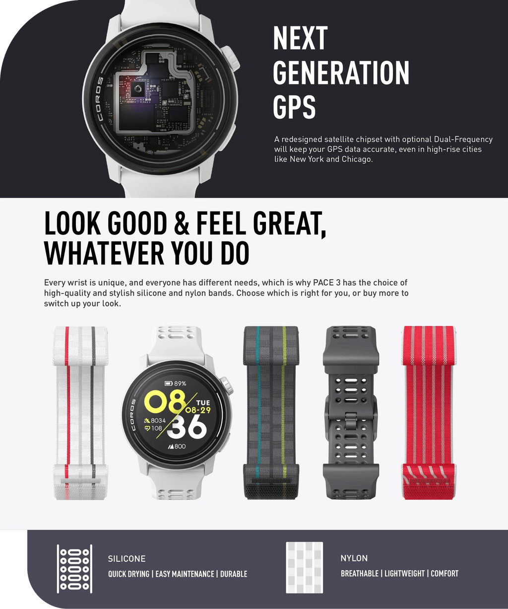 COROS Pace 3 GPS Fitness Smartwatch