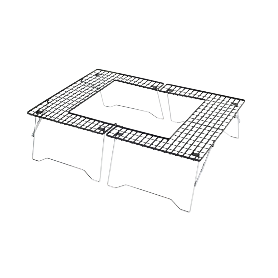 CAPTAIN STAG Black Fire Grill Table