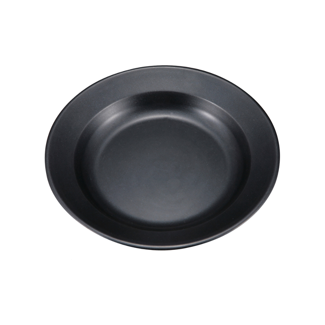 CAPTAIN STAG Blue Black Coat Donburi Round Curry Plate