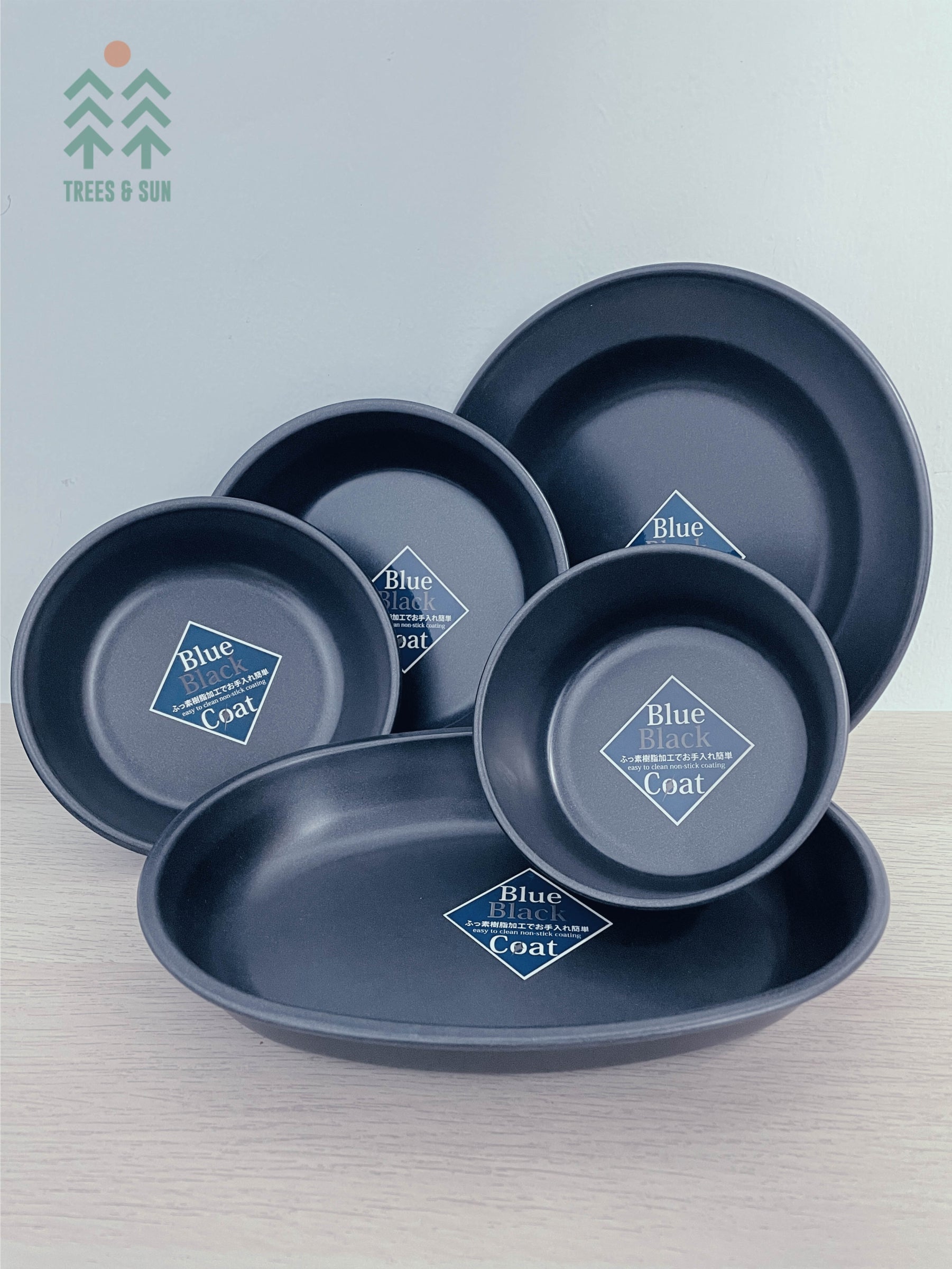 CAPTAIN STAG Blue Black Coat Donburi Plate 16cm