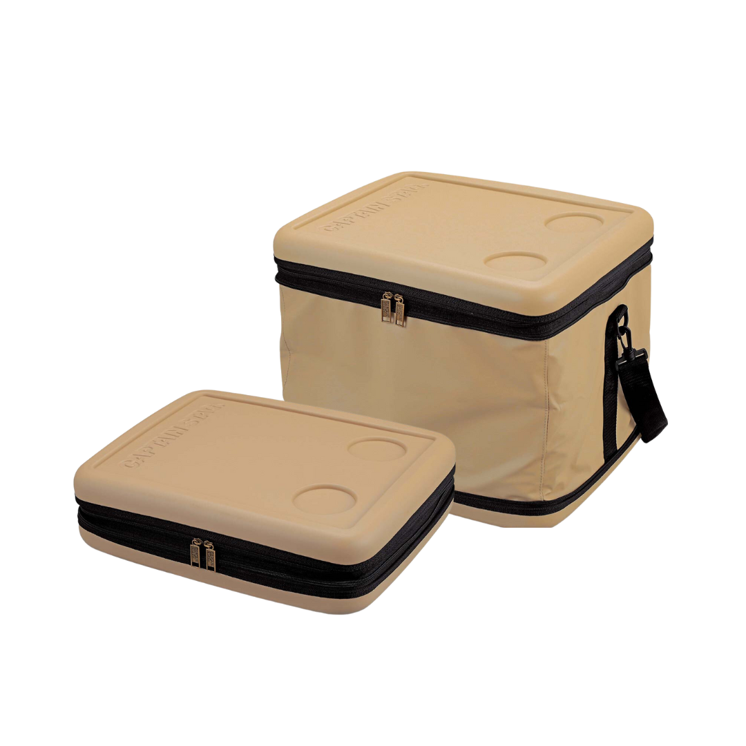 CAPTAIN STAG Folding Cooler Bag With Cup Holder 25L